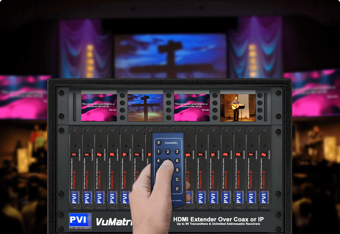 VuMatrix rack with remote control